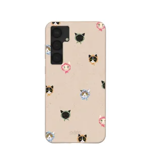 Classic Texture Seashell Cat Couture Samsung Galaxy S25 (Plus) Case