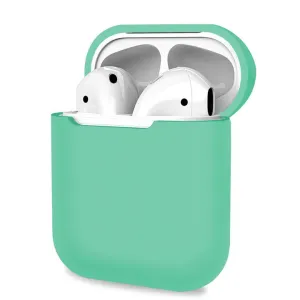 vintage leather earbuds case shock absorbing pocket protector Soft Silicone Earphone Case Cover For AirPods 1/2 Green Protective Cases