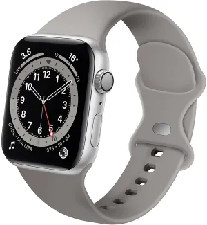 Apple Watch Silicone Strap Classic (Grey) Sporty Rugged Look Stylish Texture