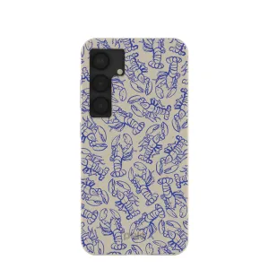 London Fog Blue Lobster Samsung Galaxy S25 Case Matte Feel Compact Frame