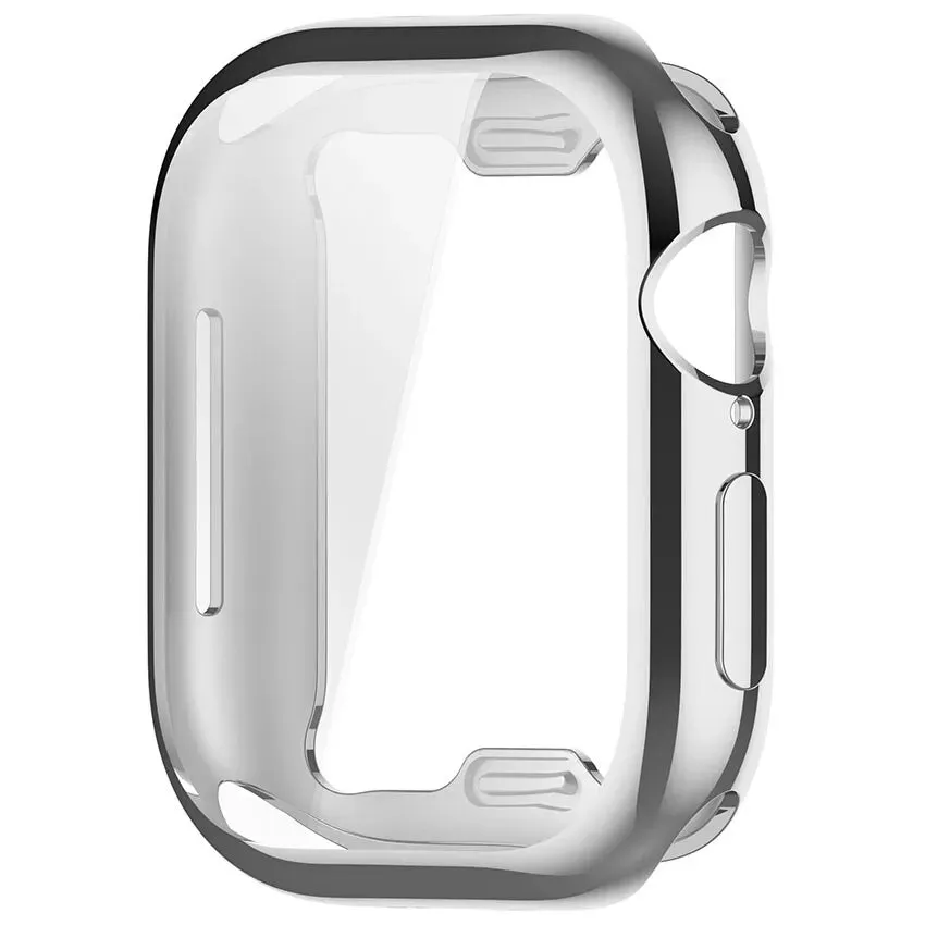 Frame Protection Quick Install Apple Watch 10 TPU Case (Silver)