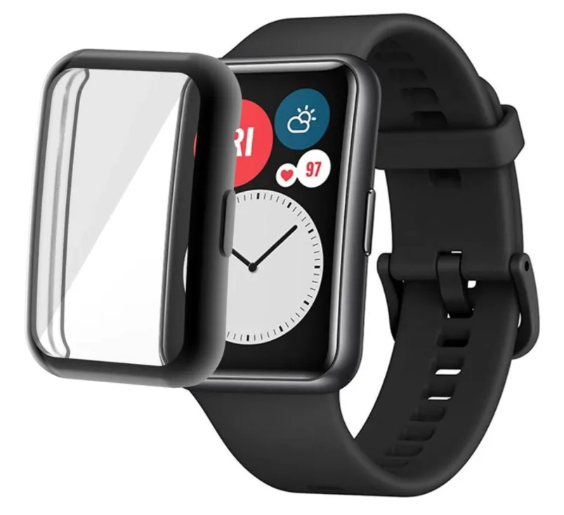 Screen Frame Huawei Watch Fit New TPU Case (Black)