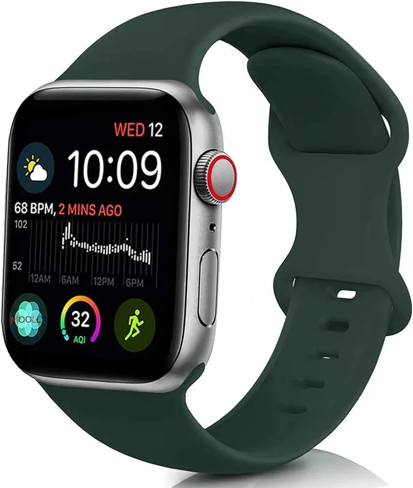 Apple Watch Silicone Strap Classic (Olive Green) Luxury Modern Style Premium Feel