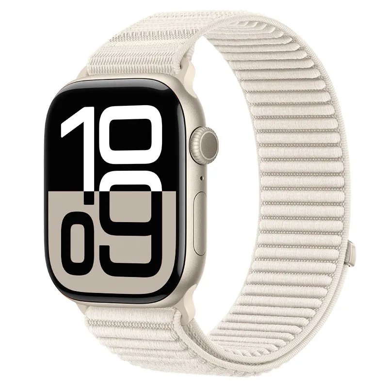 Strap-it Apple Watch Wave Nylon Strap (Starlight) Elegant Style Sports Style