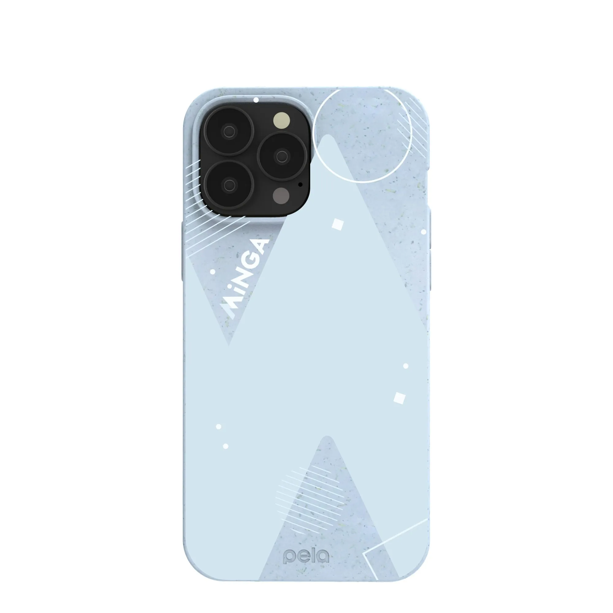 Subtle design Protective Build Texture Powder Blue Minga Classic iPhone 13 Pro Max Case