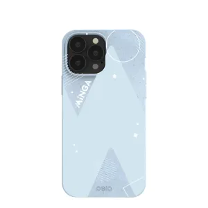 Subtle design Protective Build Texture Powder Blue Minga Classic iPhone 13 Pro Max Case