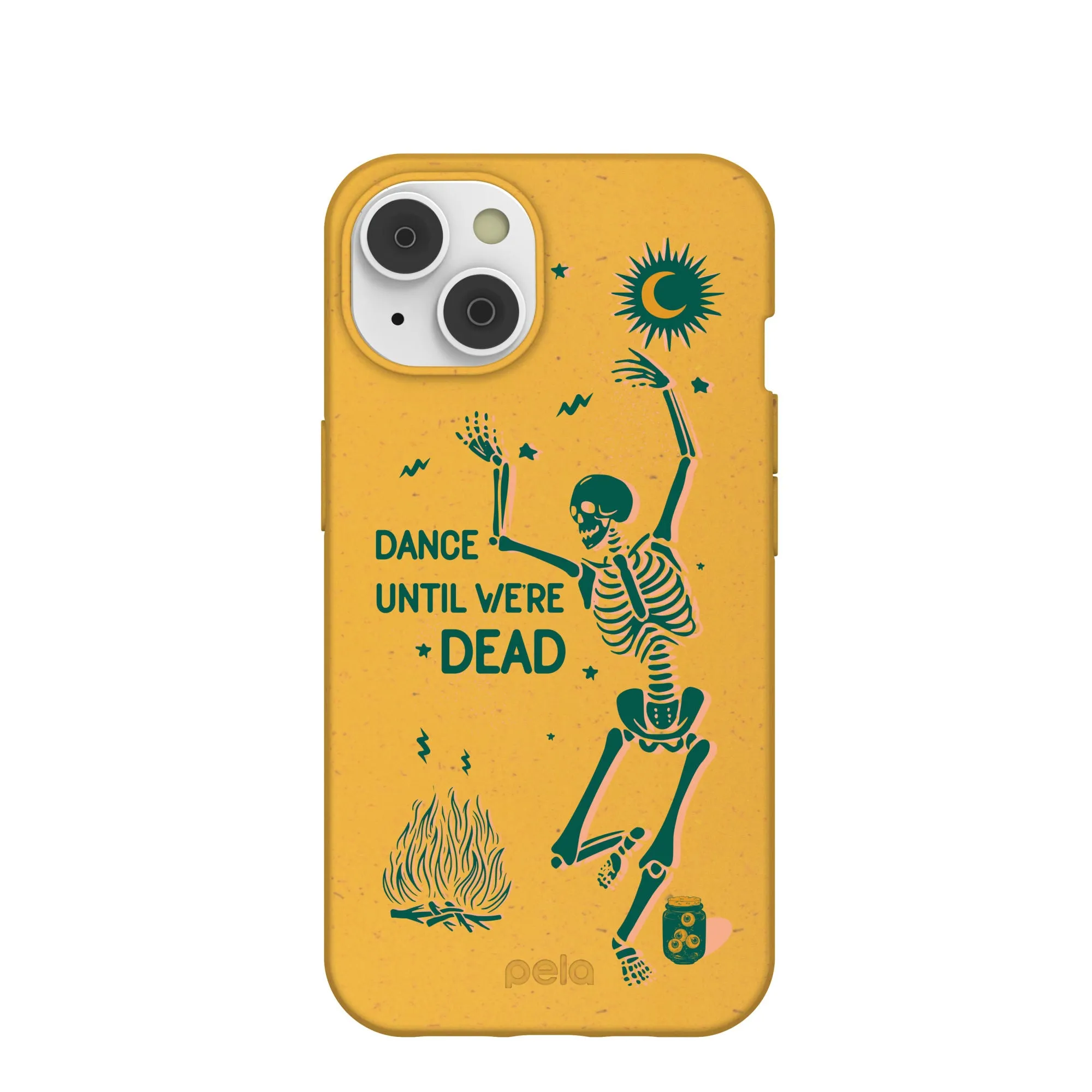 Honey Dancing Skeleton iPhone 14/16e Case Protective barrier Trendy Design