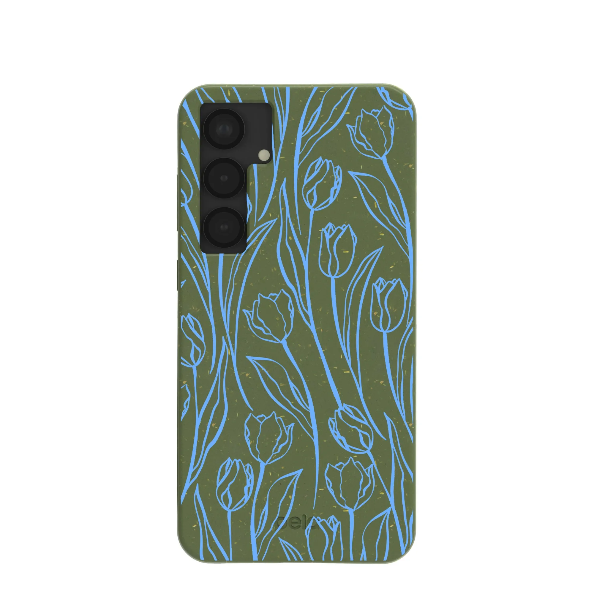 Durable Design Texture Hybrid Pattern Texture Forest Floor Tulip Dreams Samsung Galaxy S25 (Plus) Case