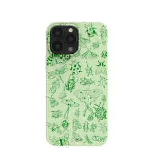 Durable touch Refined Pattern Sage Green Linear Entomology iPhone 13 Pro Max Case
