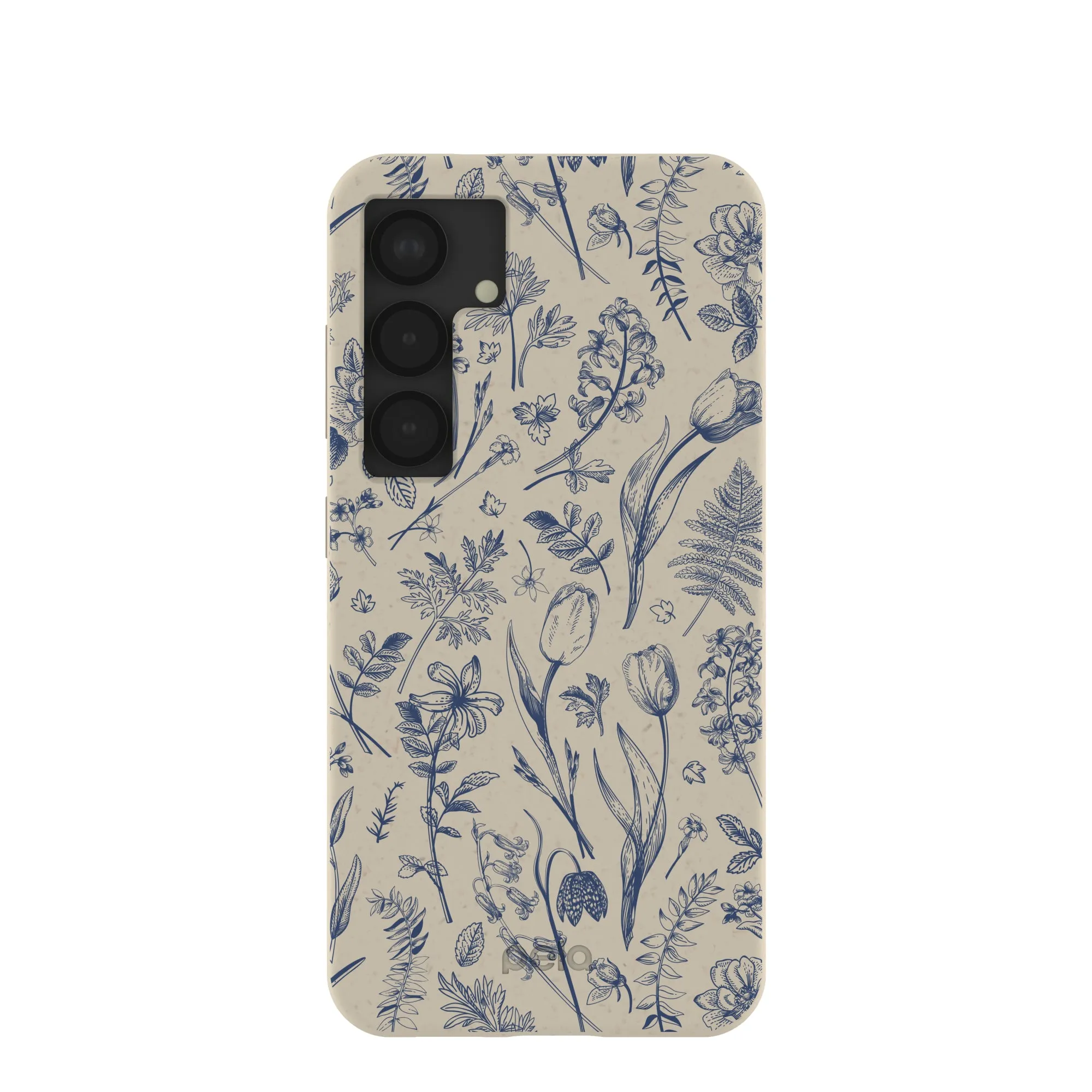 London Fog Indigo Bouquet Samsung Galaxy S25 Case Luxury Texture