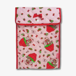 Quilted Laptop Sleeve - My Melody? x Strawberry Shortcake? Professional Look protective carrying sleeve