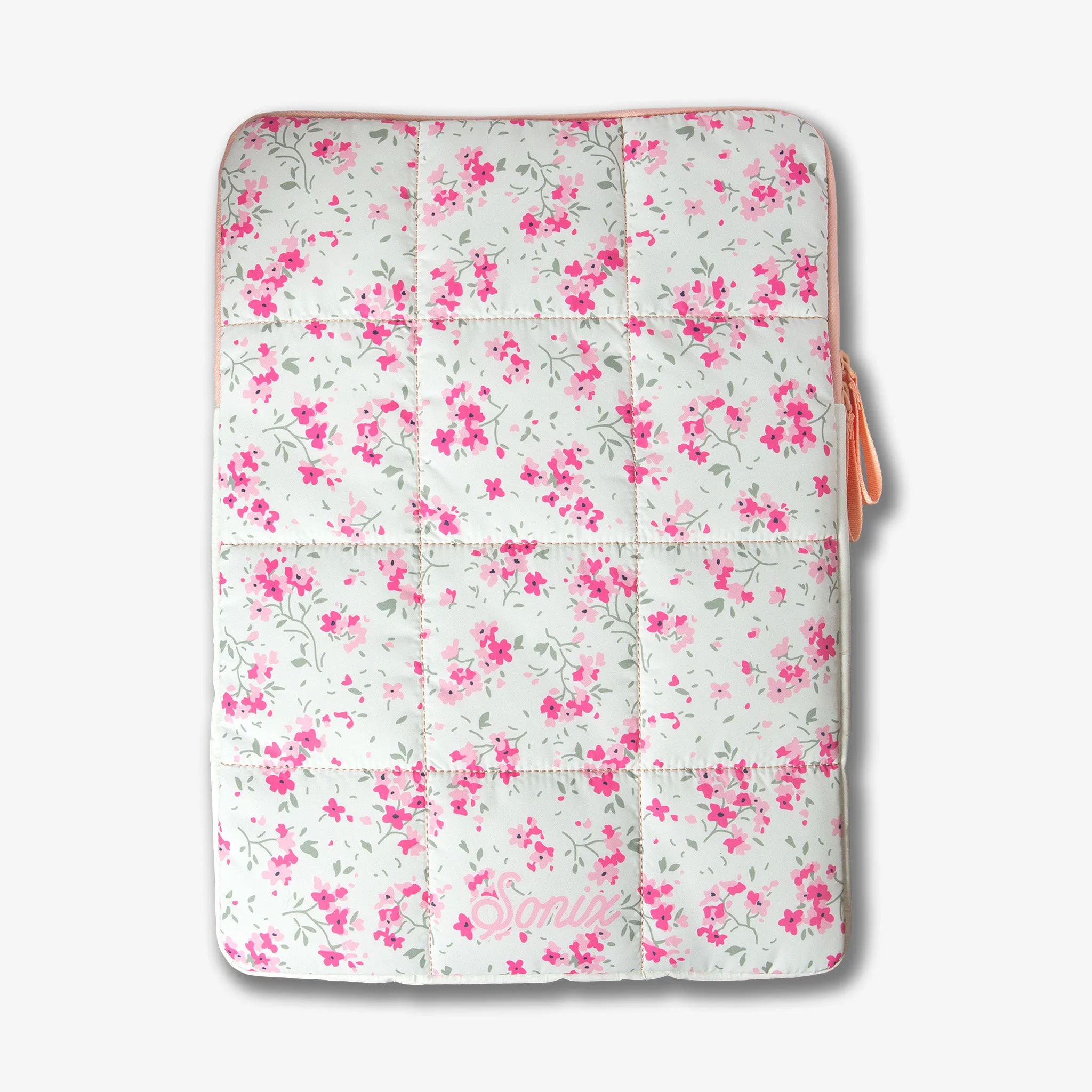 Puffy Laptop Sleeve - Cottage Floral pad case for students