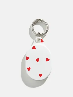 Ditsy Heart AirTag Case in Gloss pad protector with grip zone