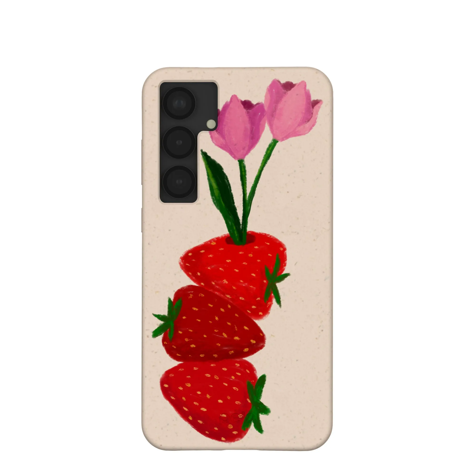 Desk Companion Classic Finish Seashell Berry Bloom Samsung Galaxy S25 (Plus) Case