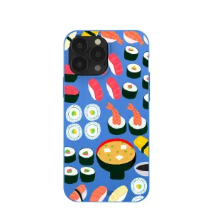 Creative Design Electric Blue Sushi Night iPhone 13 Pro Max Case