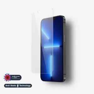 FLOLAB NanoAmour for iPhone 13 Screen Protector Antimicrobial Anti-Dust (Most Case Friendly) HD Display Shield