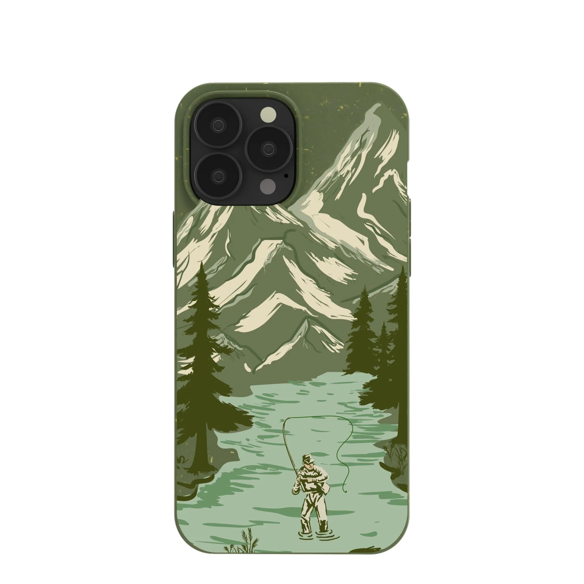 Grip Enhanced Handy Use Forest Floor Morning Fishing iPhone 13 Pro Max Case