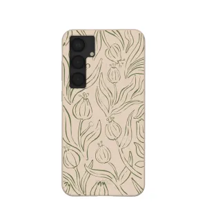 Seashell Floral Flow Samsung Galaxy S25 (Plus) Case Flexible Shell