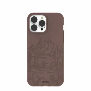 Soft touch finish Chocolate Brown Desert Run iPhone 13 Pro Max Case