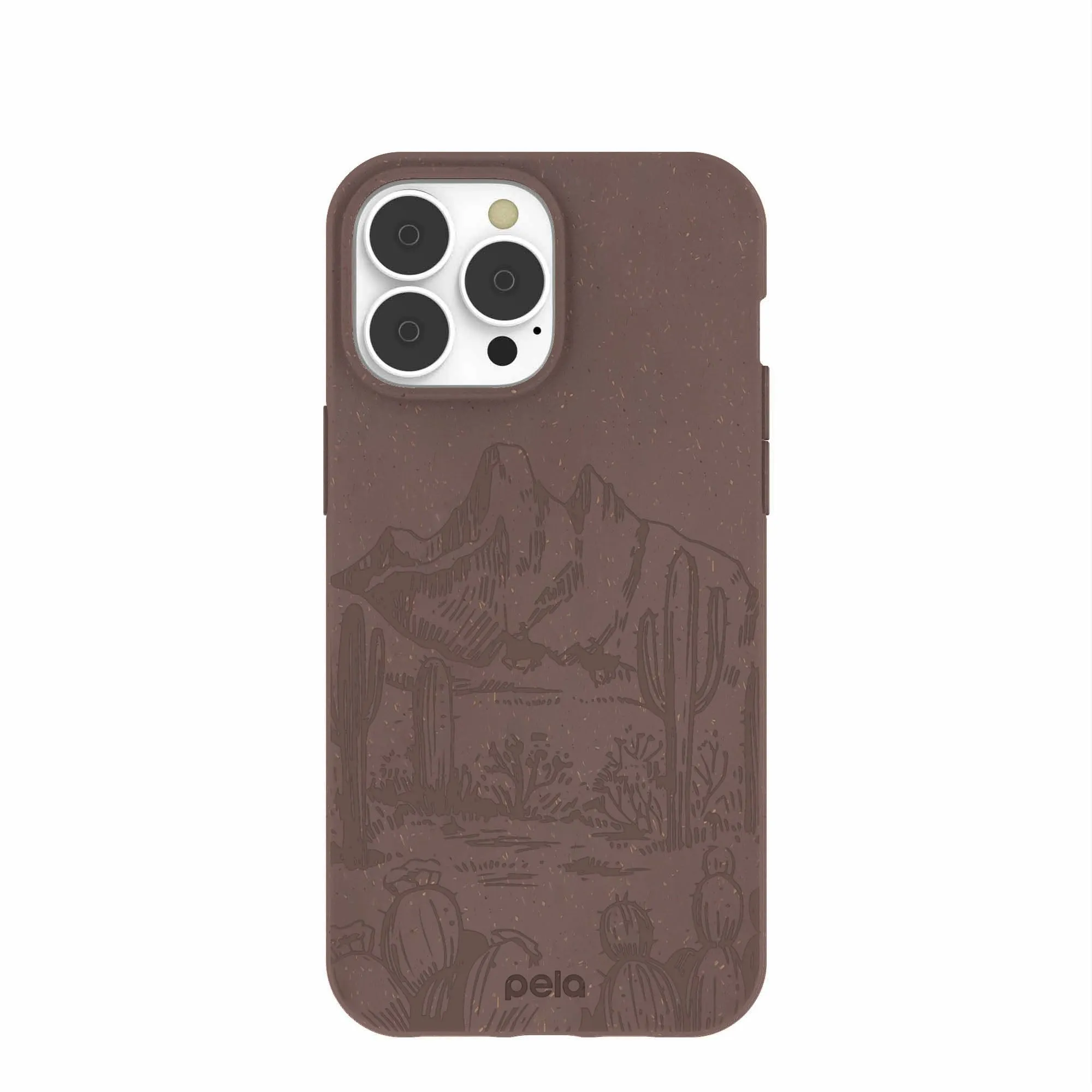 Soft touch finish Chocolate Brown Desert Run iPhone 13 Pro Max Case