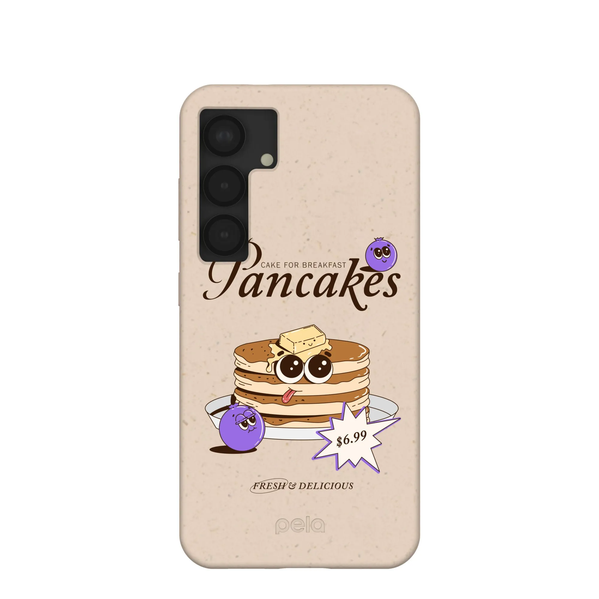 Seashell Pancake Time Samsung Galaxy S25 Case Strong Surface