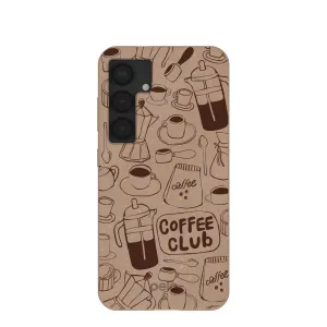 Enhanced Durability Chocolate Brown Coffee Club Samsung Galaxy S25 Case