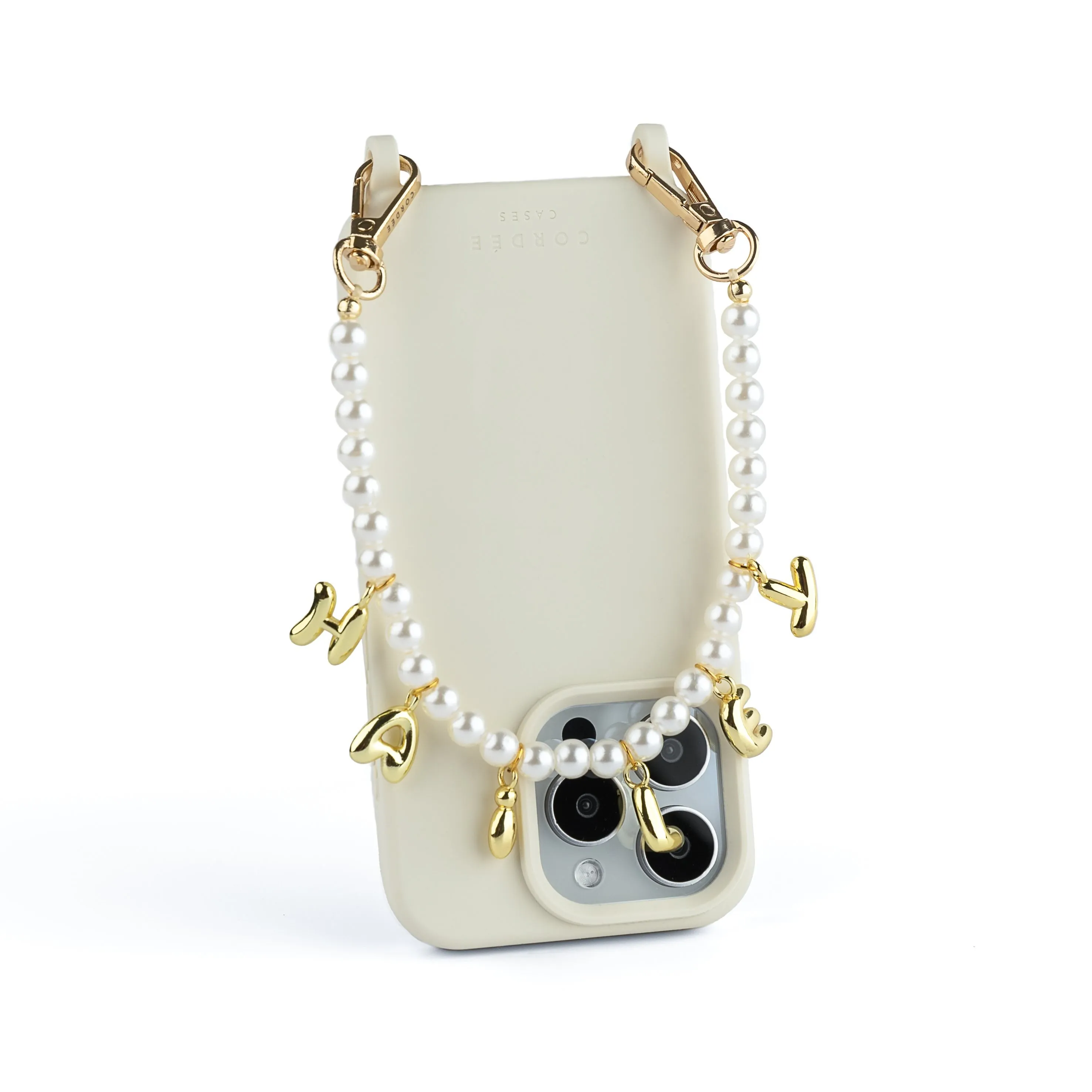 Adventure Accessory Phone Accessories Custom Bubble Letter Pearl Phone Wristlet