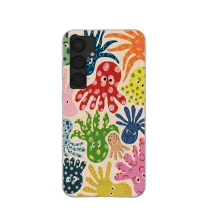 Seashell Octopi Samsung Galaxy S25 (Plus) Case Creative Artwork Hybrid Texture Layer
