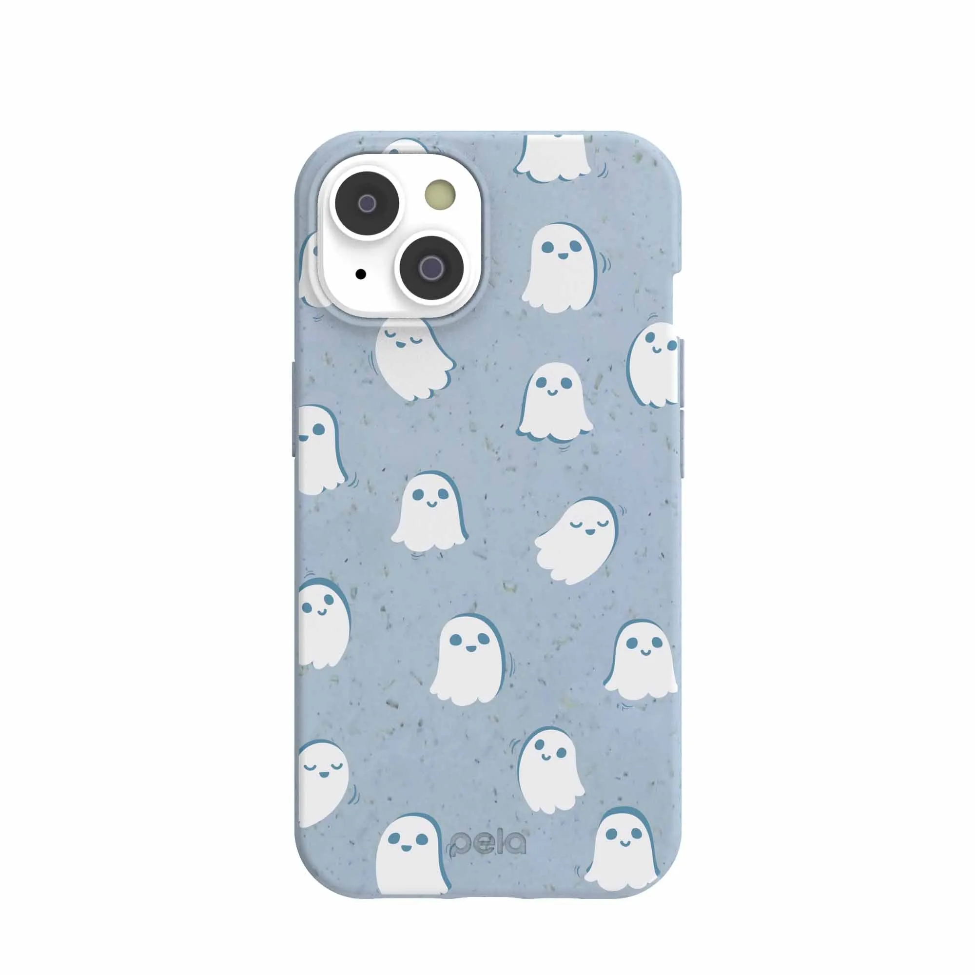 Powder Blue Ghostly iPhone 14/16e Case Marble Texture