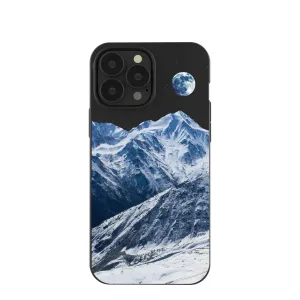 Marble Texture Scratch Guard Black Night Slopes iPhone 13 Pro Max Case