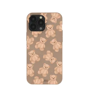 Elegant Surface Comfort Edge Chocolate Brown Teddy Love iPhone 13 Pro Max Case