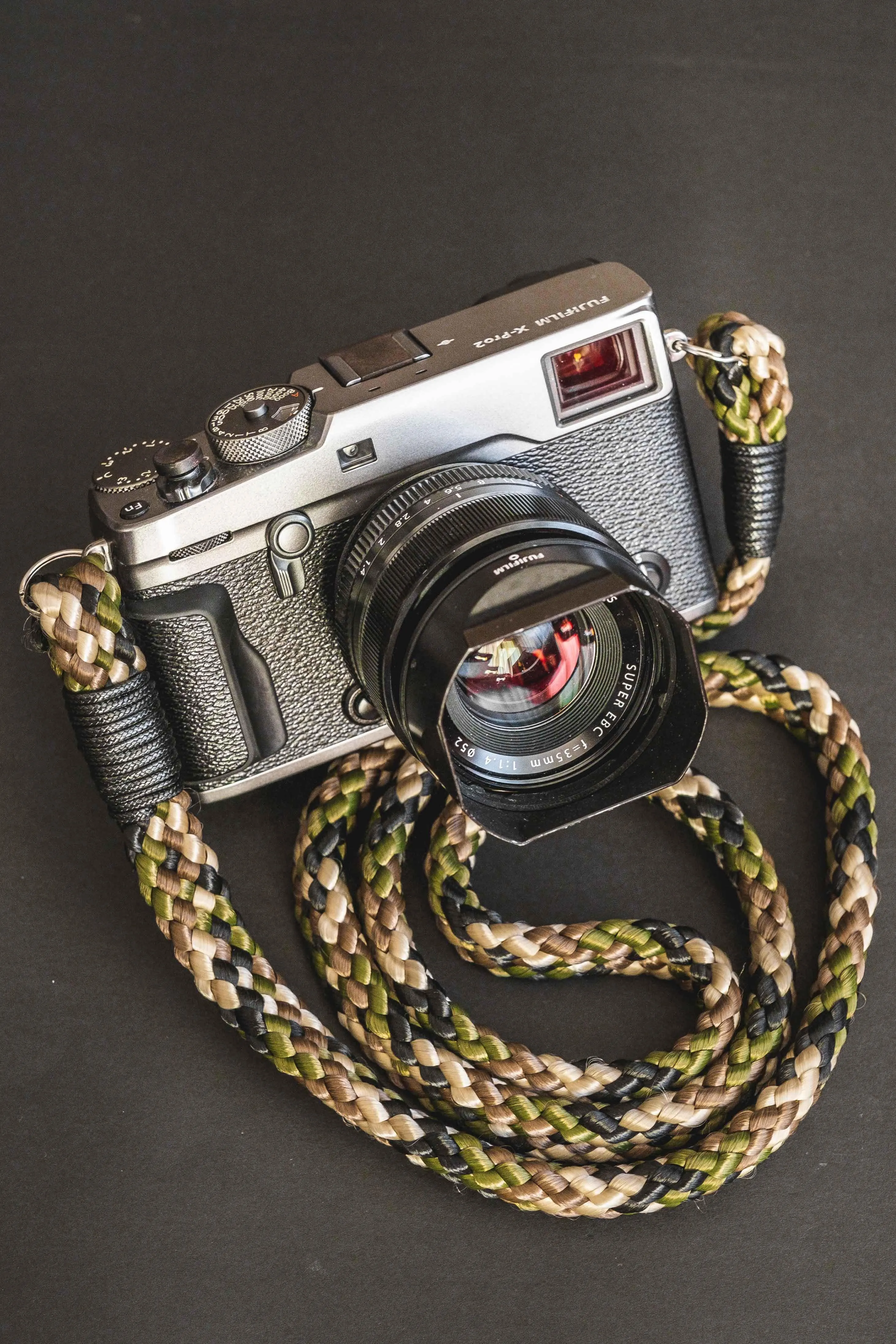 Flat Camo Acrylic Camera Strap Secure Lock Teen Band