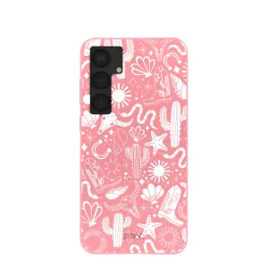 Bubblegum Pink Coastal Rodeo Samsung Galaxy S25 (Plus) Case Creative Pattern
