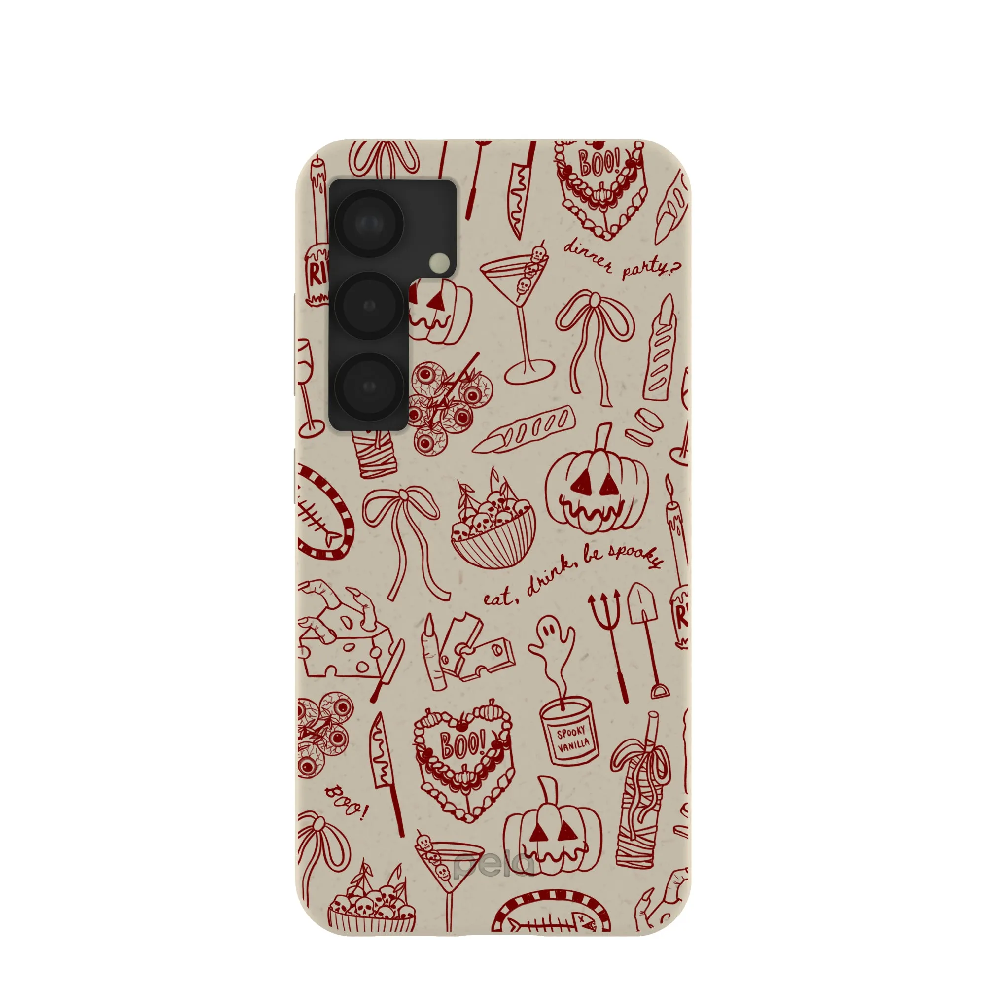 London Fog Spooky Dinner Party Samsung Galaxy S25 Case Drop Protection Soft Pattern Layer